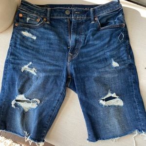 Mens 30 American Eagle Distressed Jean Shorts